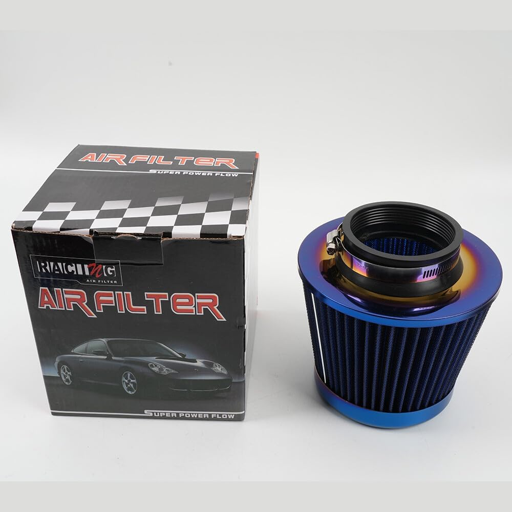 ya 13 9.15 baidi NEW 3 76mm Inlet High Flow Air Filter Cold Air Intake Dry Cone Replacement