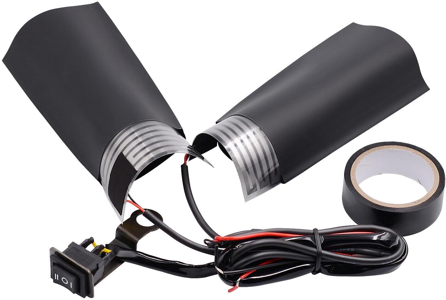 ya 6 8.24 baidi Motorcycle ATV Heated Handlebar Grips W/3-speed Adjustable Switch Cold Winter
