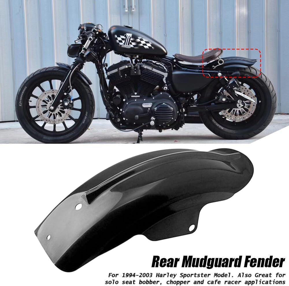 ya 4 8.10 Rear Mudguard Fender for Harley Sportster XL Cafe Racer Bobber Chopper 1994-2003