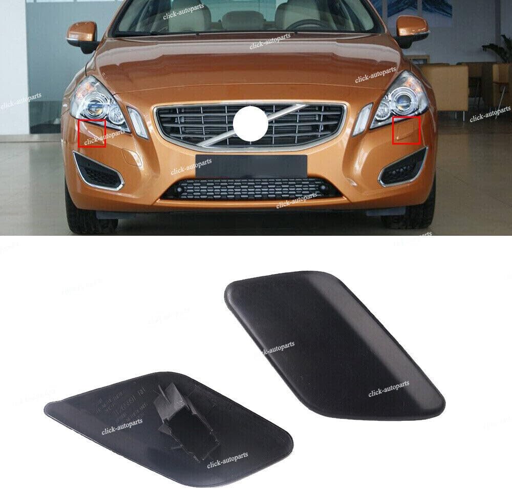 ya 27 10.13 baidi 2Pcs Front Bumper Headlamp Washer Cover Lid RH & LH for Volvo S60 2011-2013