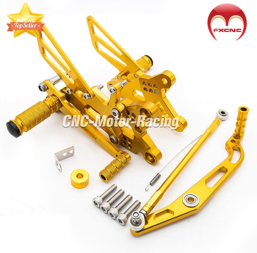 ya 5 8.10 Suitable for Yamaha YZF R6 R6S 2006-2016 2017 2018 2019 2020 CNC Rear Wheel footrest footrest