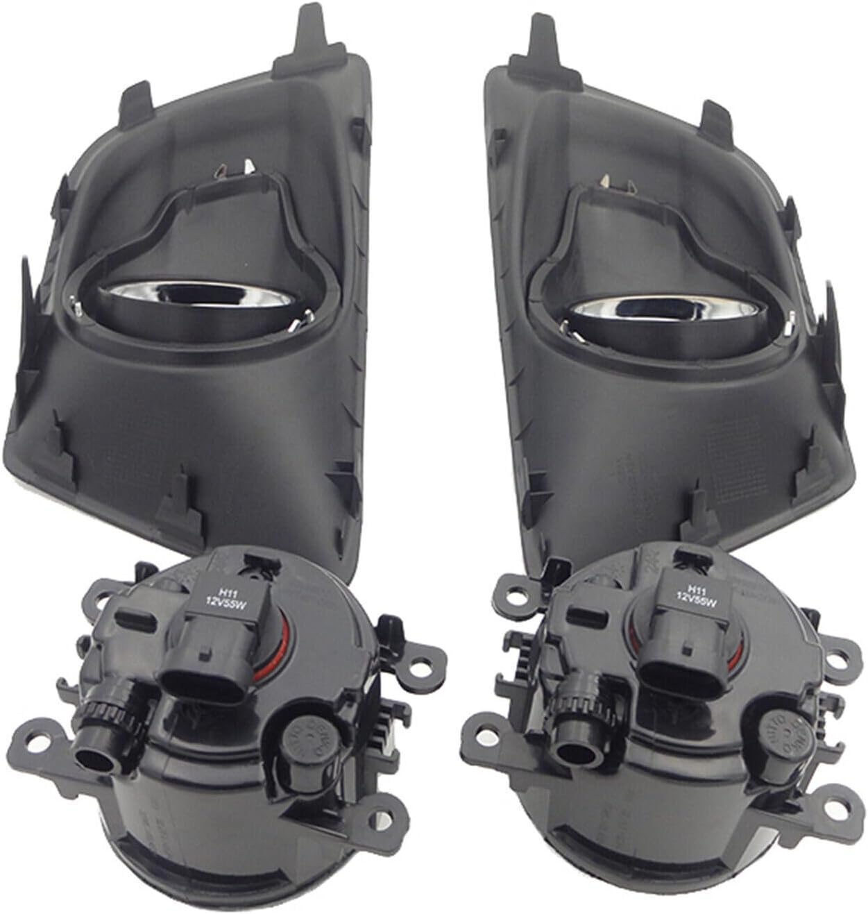 ya 7 8.24 baidi 1Set Front Bumper Fog Lights Lamps W/Cover+Bulbs Fit for Ford Ecosport 2013-2014