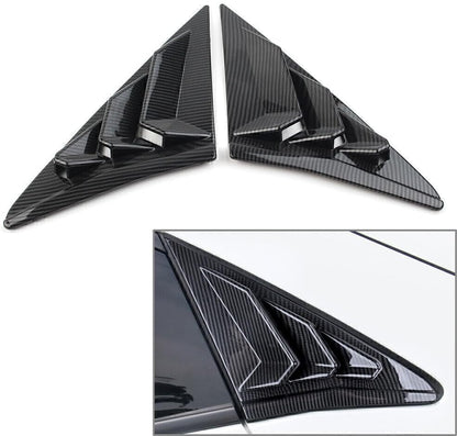 ya 4 8.14 Carbon Fiber Window Louver Rear Side Vent Cover for Honda for Civic Hatchback 16-21