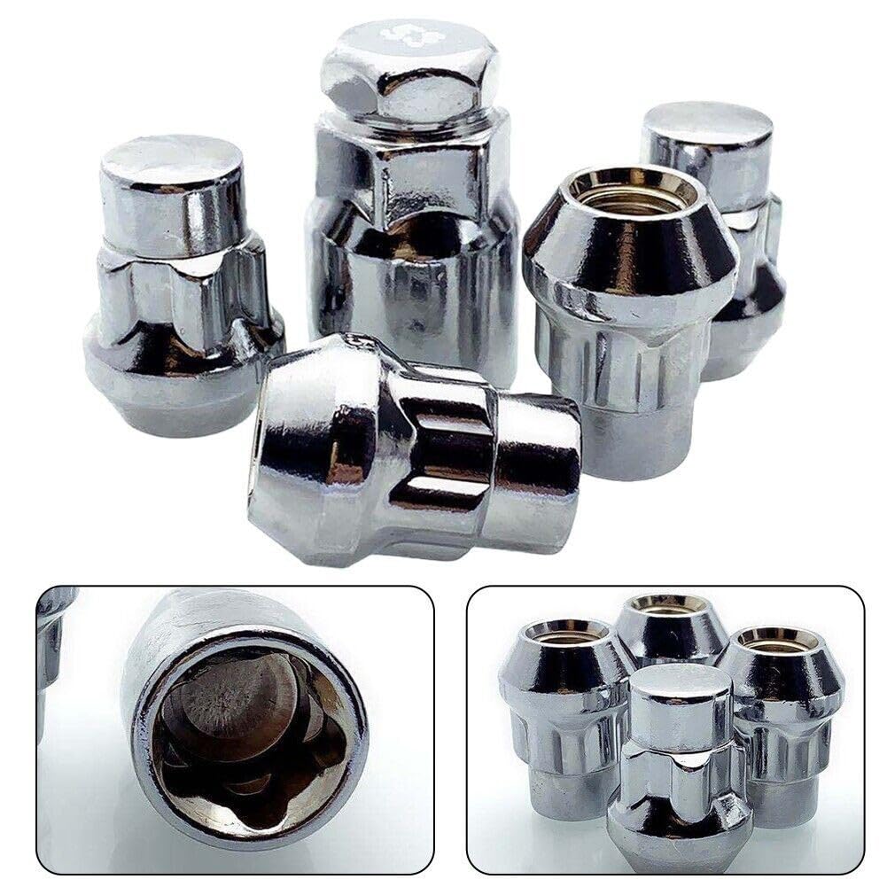 ya 13 9.15 baidi 4X for M14 x 1.5 Locking Wheel Nuts Tapered Key for for Ford S-MAX for Mondeo Silver