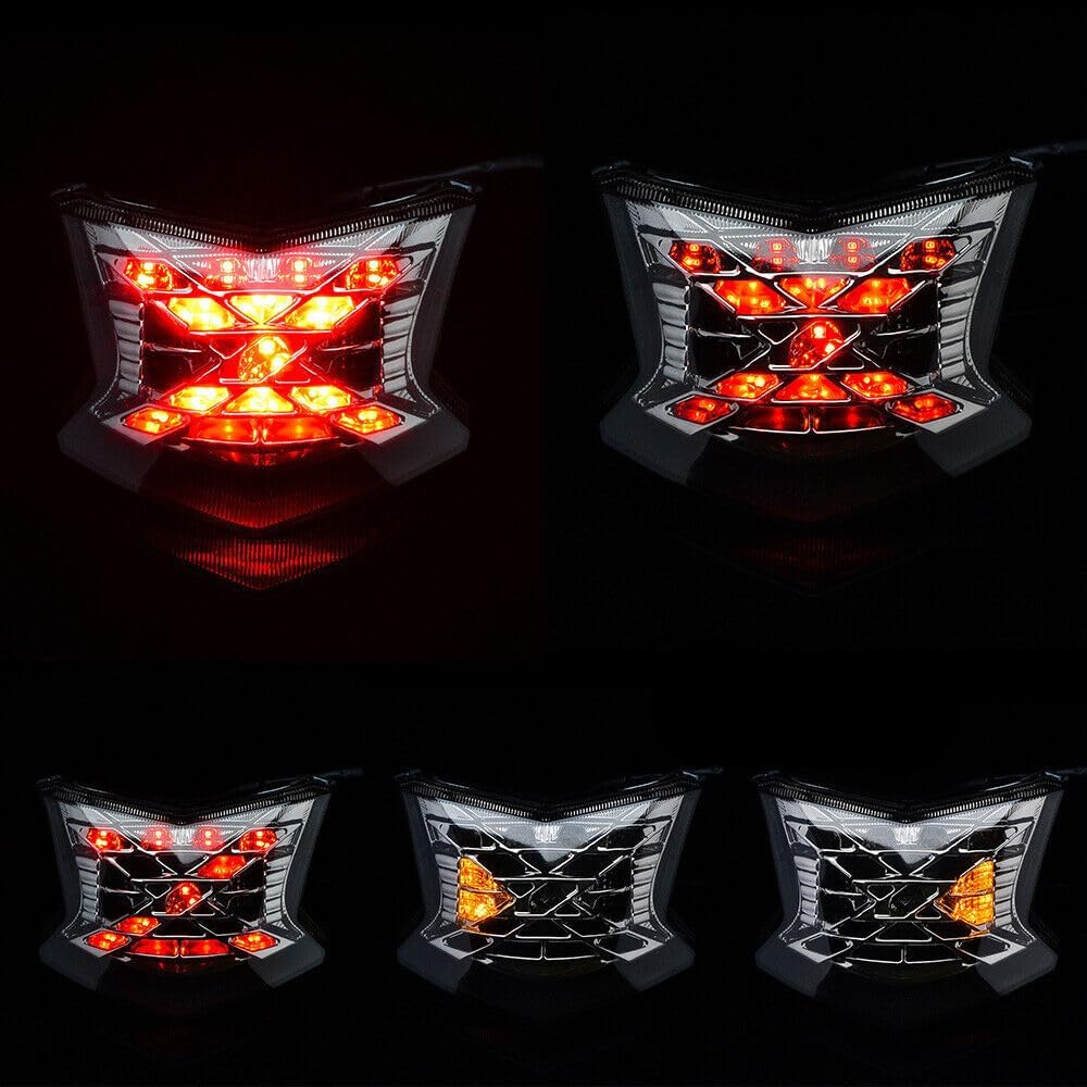 ya 4 8.14 Integrated Led Tail Light Turn Signal for Kawasaki Z900 Z650 Ninja 650 2017-2023