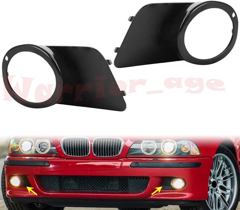 ya 9 10.24 Left + Right Side Front Fog Light Ring Cover Frame for BMW E39 M5 1999-2003
