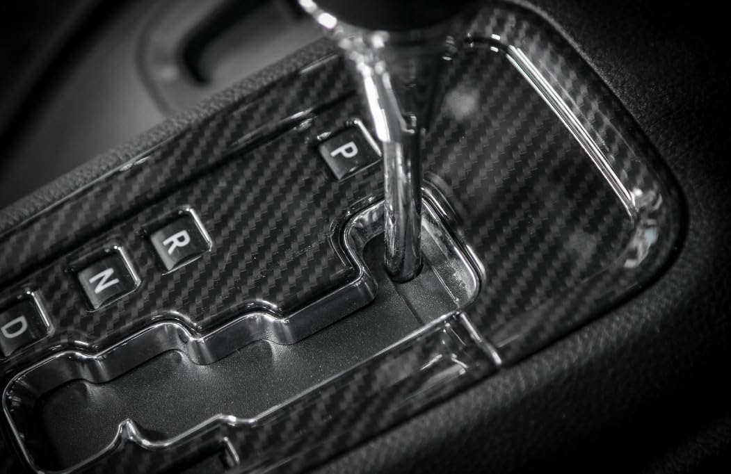 ya 10 9.16 baidi Gear Shift Panel Cover Trim for Jeep JK for Wrangler 2012-2017 Carbon Fiber Look
