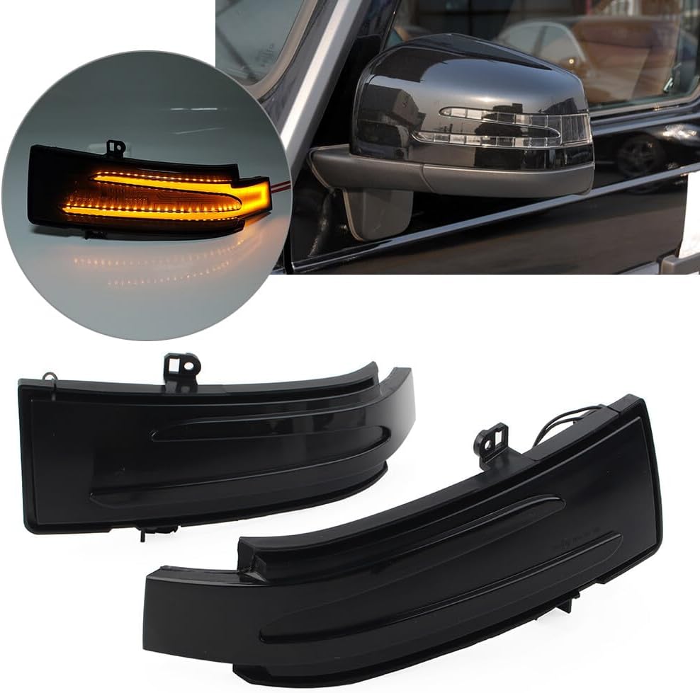 ya 11 9.14 baidiTurn Signal Light Rearview Mirror Blinker Dynamic Lamp for Mercedes-benz US 2PCs