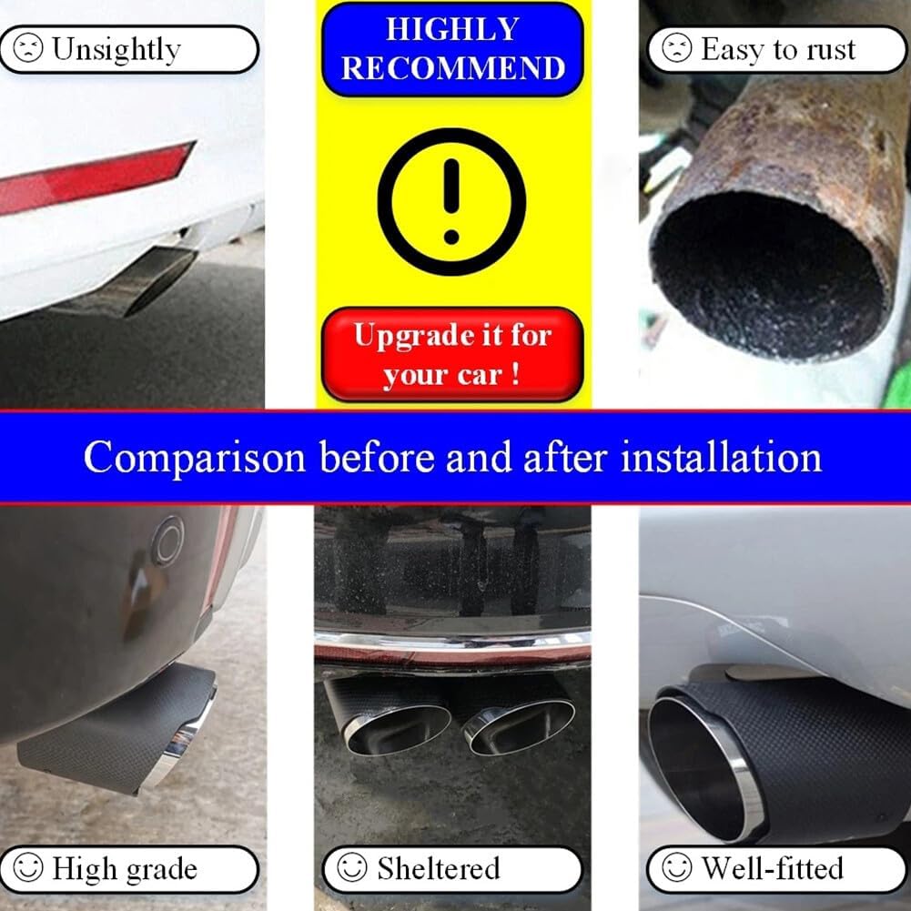 ya 6 8.24 baidi Automobile Pipe Muffler Inter 76mm Round Outlet 101mm Car Tip