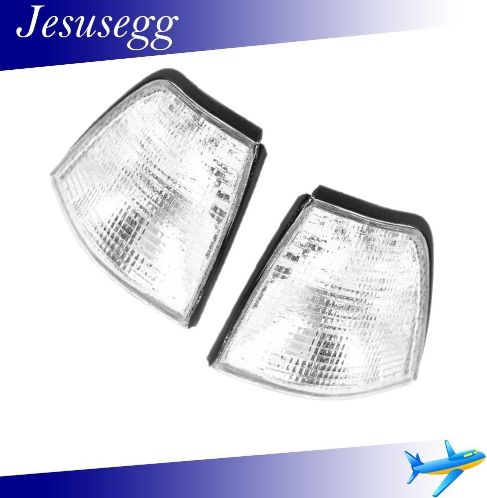 ya 5 8.10 For 3' E36 1992-1998 Front LH & RH Turn Signal Lamp Corner Light Shell Clear