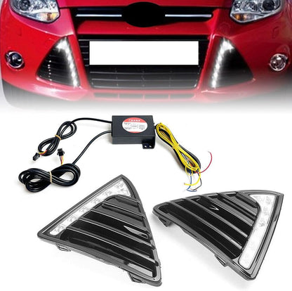 ya 4 8.8 2 daytime running lights DRL with turn signal for Ford Focus 2012-2014
