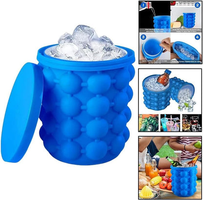 ya 14 9.20 baidi Space Saving Silicone Ice Bucket for Whiskey zing and Beer Cooling-1
