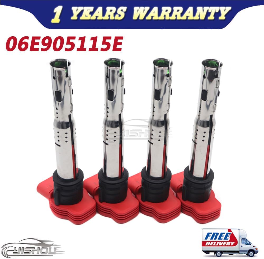 ya 9 10.24 4PCS/SET IGNITION COIL PACK for VW CC for Passat 2.0T for JETTA for Audi A4 TT S5 R8 Q5