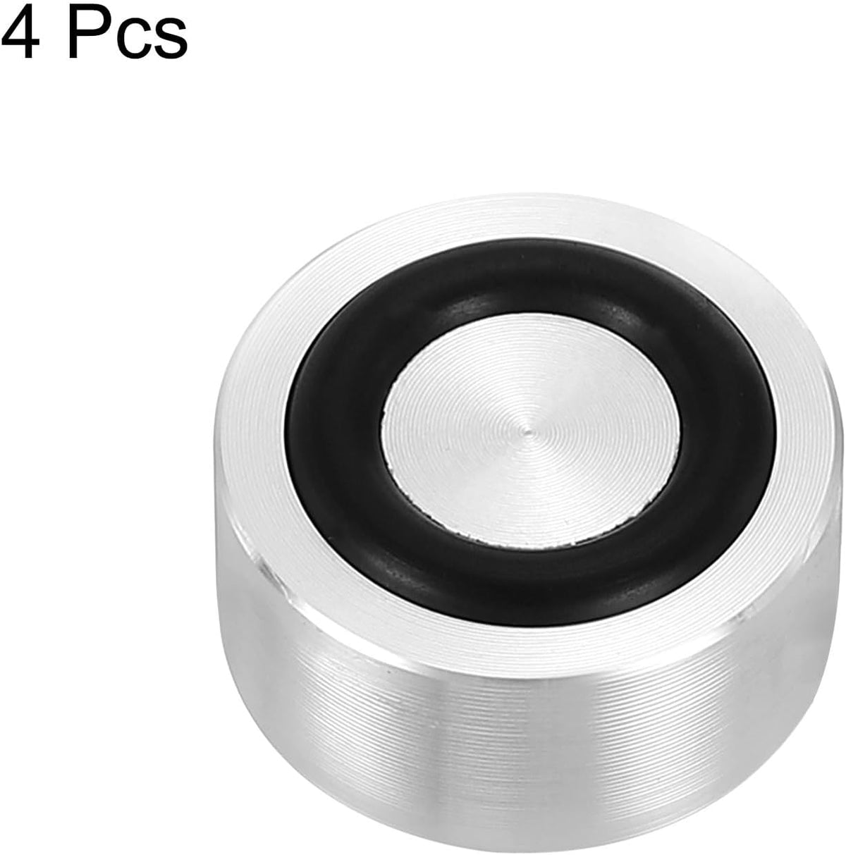 ya 26 10.21 baidi M8 20mm / 0.8 Dia 12mm Aluminum Disc Glass Top Adapter with Rubber Ring 4pcs