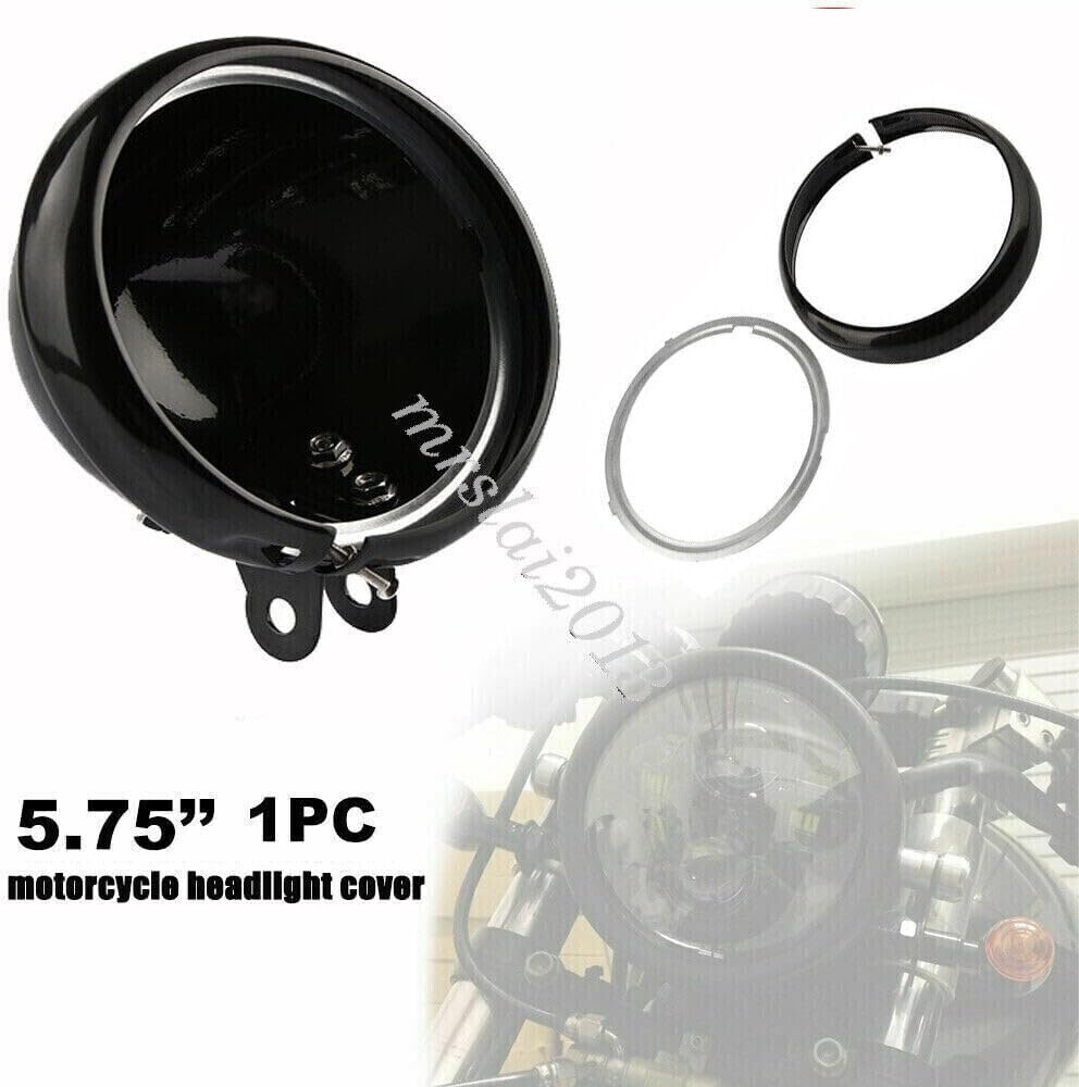 ya 6 8.24 baidi Motorcycle Headlight Headlamp Bucket Housing Bottom Mount 5-3/4 Inch Black