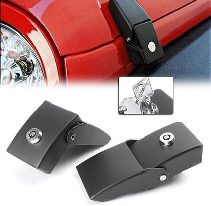 ya 4 8.8.2 for Jeep for Wrangler JK 2007-2017 08 09 10 16 Black Locking Hood Catch Latches Kit