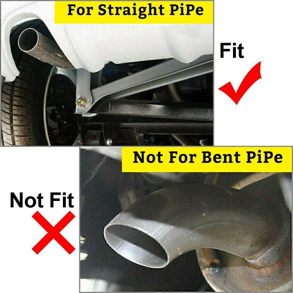ya 6 8.14 Car Stainless Steel Rear Pipe Tail Muffler Tip Square Shape Accessories