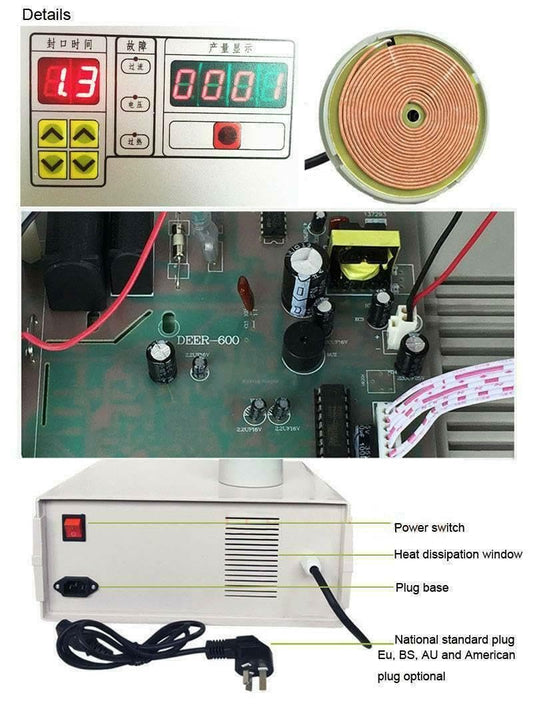 ya 16 10.20 baidi 220V Electromagnetic Induction Sealing Machine Bottle Cap Foil Sealer ¦Õ20-100mm