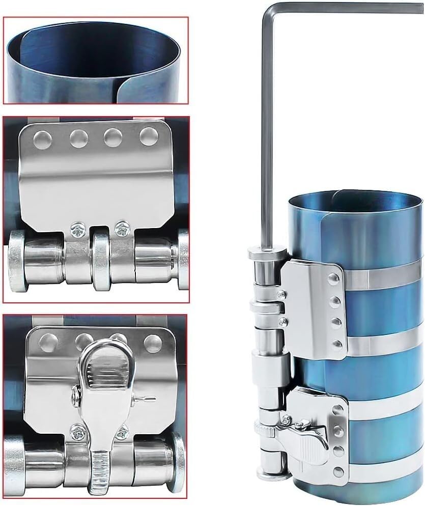 ya 6 8.14 6¡± Piston Ring Compressor Adjustable Ratchet Piston Installer Tool Removal Tool