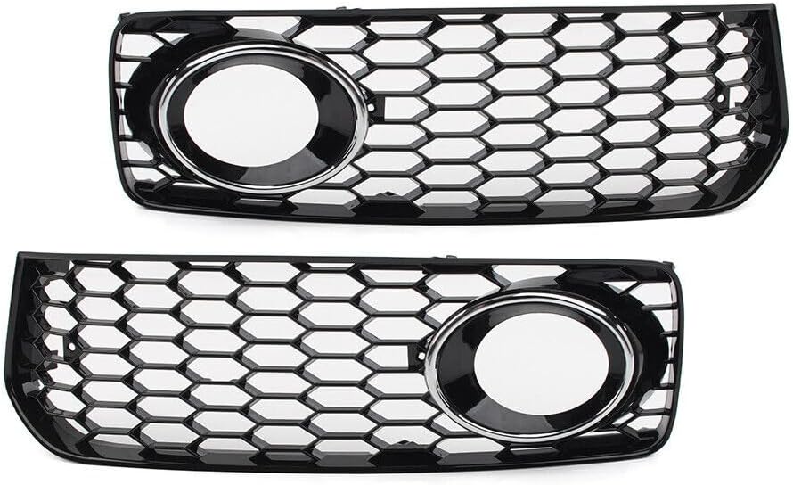 ya 2 8.15 Honeycomb front bumper fog light grille protective cover suitable for Audi A5 S5 B8 RS5 08-12