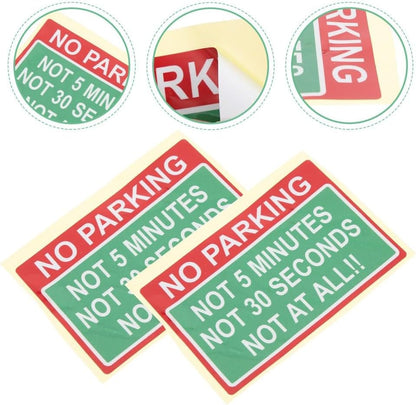 ya 5 8.24 baidi 2 Pcs Safety Warning Products Automotive Stickers No Parking Signboard Decals