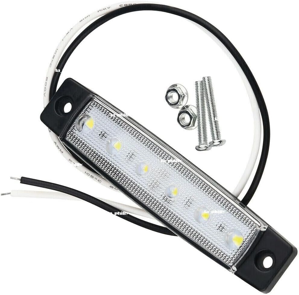 ya 28 10.13 zhengce 2Pcs 24V 6LED Side Marker Indicators Lights Lamps Truck Trailer Bus Lorry-W