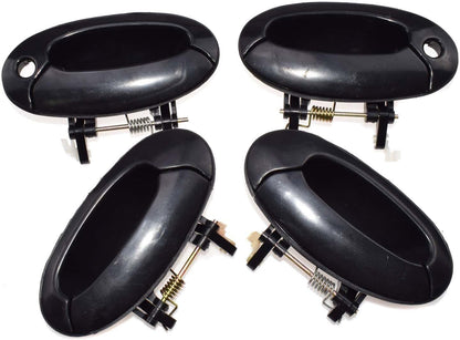 ya 2 8.15 4-Piece Set Black Exterior Door Handle FL FR RL RR for Hyundai for Elantra 1996-2000