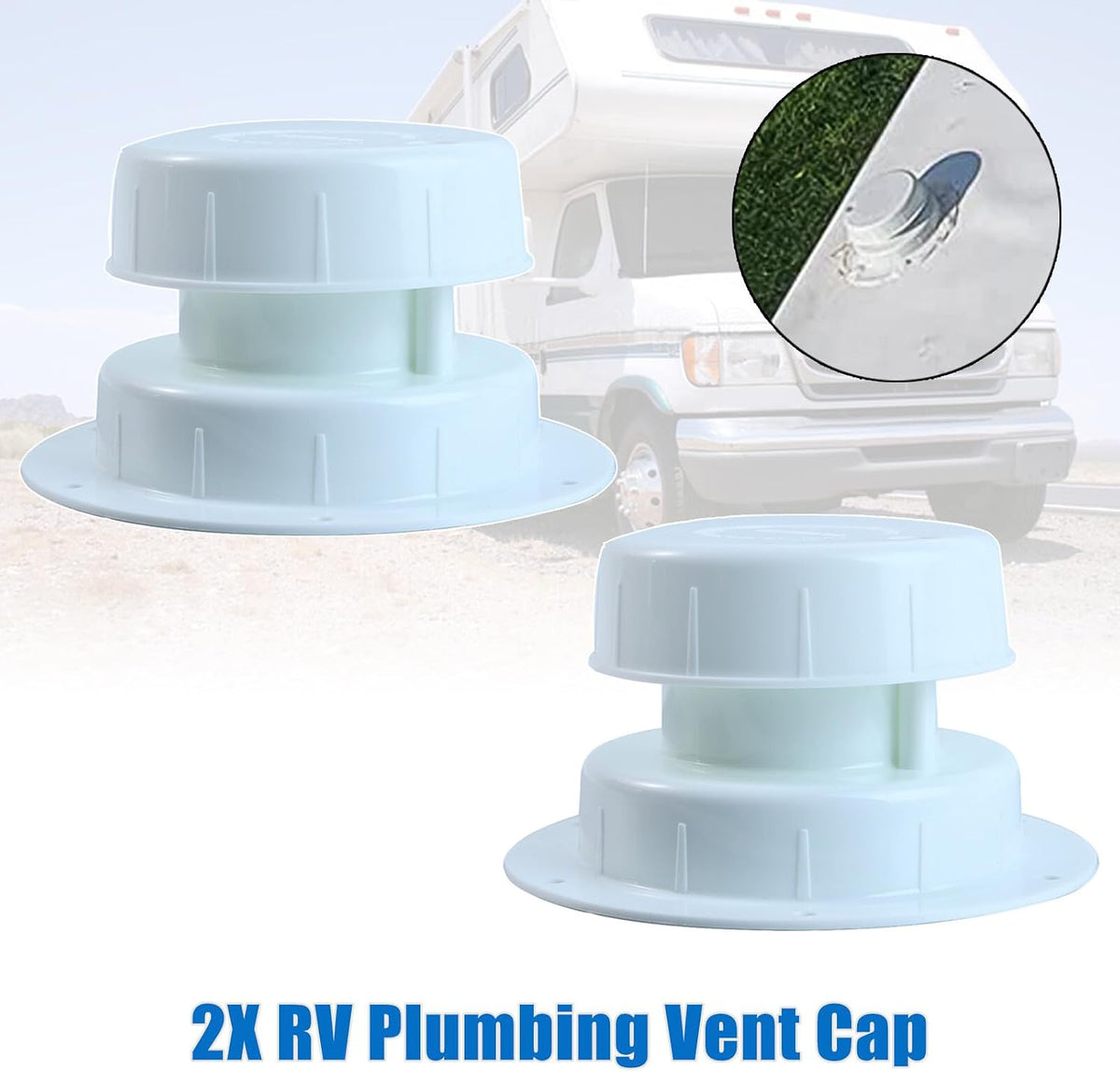 ya 10 9.16 baidi x2 RV Trailer Camper Plumbing Vent Cap Cover Anti-UV for 1 to 2 3/8 Inch Pipe