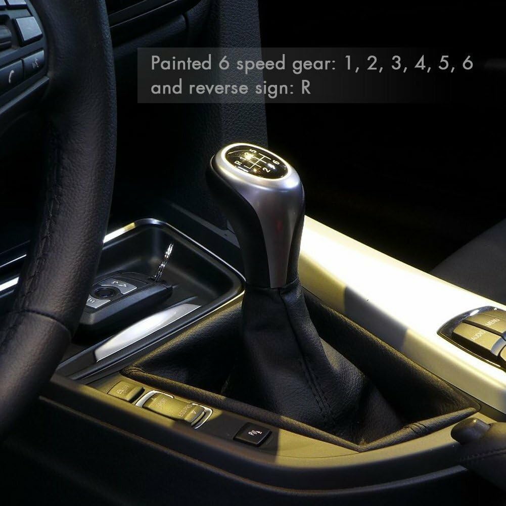 ya 4 8.24 baidi Shift Button Shift Lever Real Leather Lever 6 Gear Button for BMW 1 Series 3 5 Series 6 X3