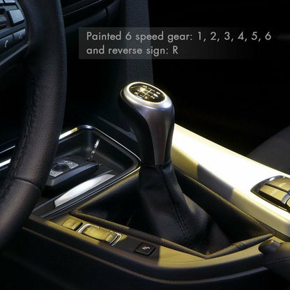 ya 4 8.24 baidi Shift Button Shift Lever Real Leather Lever 6 Gear Button for BMW 1 Series 3 5 Series 6 X3