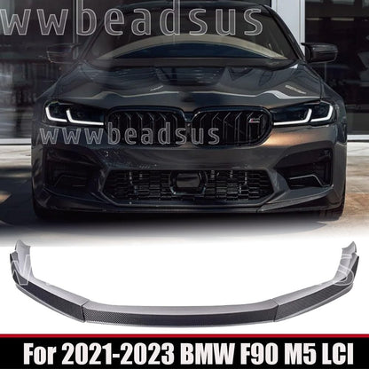 ya 2 8.15 Performance Style Carbon Fiber Front Bumper Lip Kit For 2021-2023 for BMW F90 M5 LCI