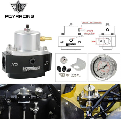 ya 11 9.14 baidiE85 Adjustable EFI Bypass Fuel Pressure Regulator 6AN AN8 Fitting 1/8Gauge Port