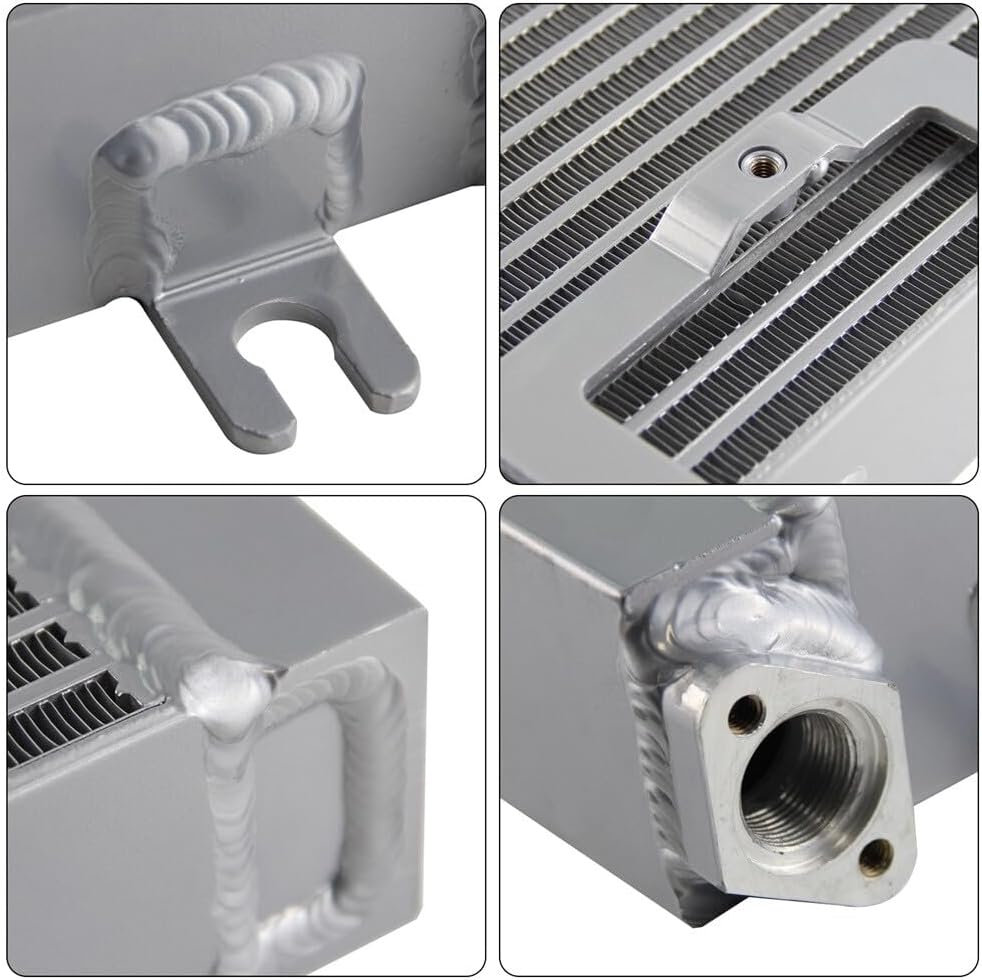 ya 12 10.8 baidi Upgrade Aluminum Oil Cooler Drop-in Fitment for 2009-2019 for Nissan R35 GT-R Silver
