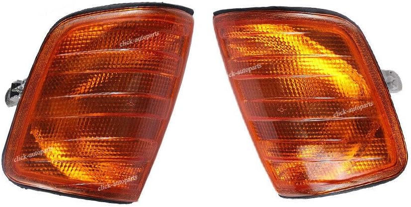 ya 6 8.24 baidi Pair Front LH&RH Amber Turn Indicator Signal Light Fits for Benz E-Class W124 E300