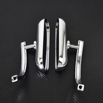 ya 2 8.15 Motorcycle for Mini Oval Rearview Mirror Chrome Fit for Harley Sportster XL Softail