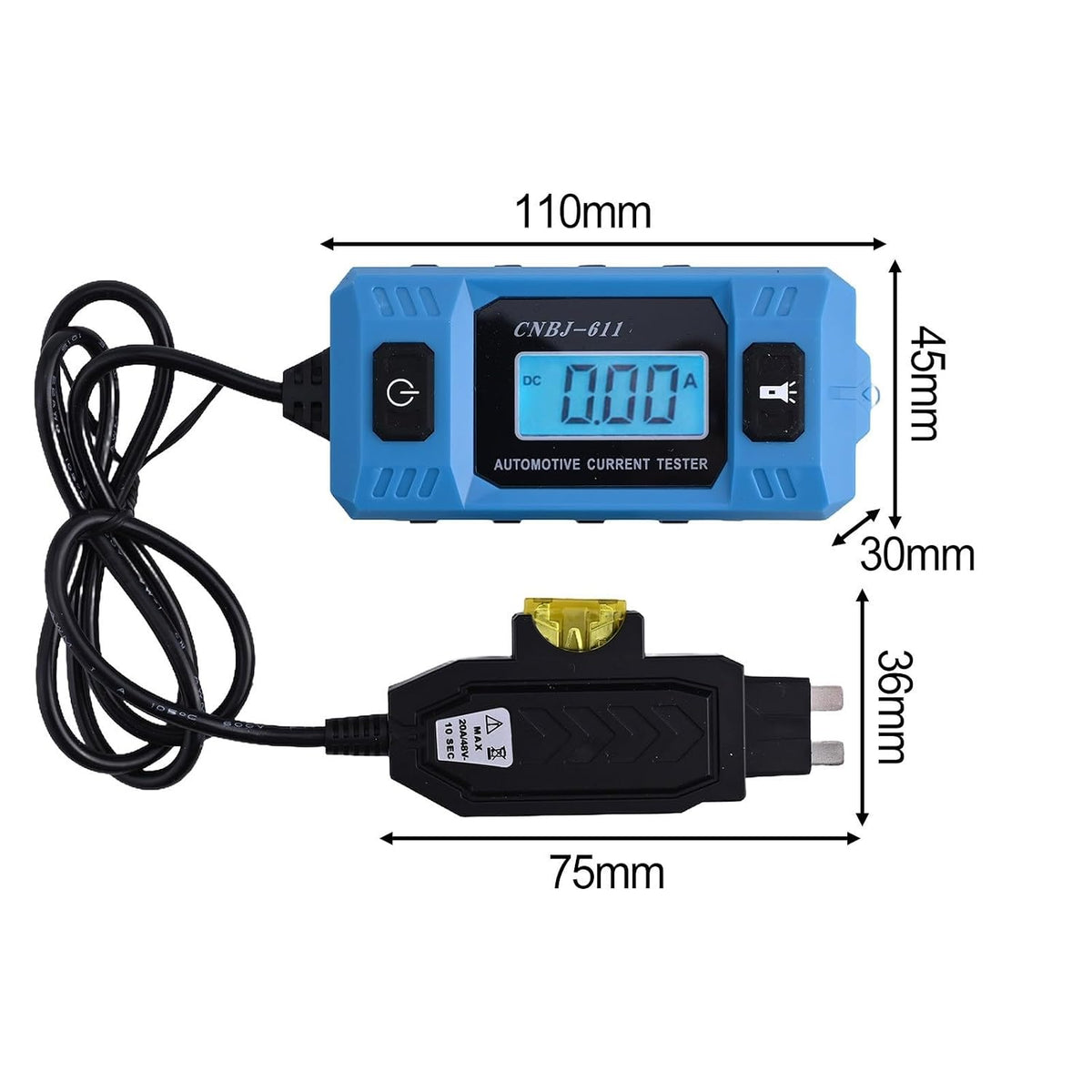 ya 13 9.15 baidi Portable Car Auto Current Tester Accurate Current Measurement Tool for Repairs