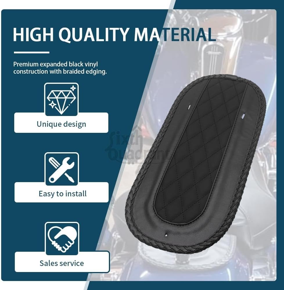 ya 5 8.24 baidi Black Rear Fender Bib Solo for Seat Pad Cushion for Harley Electra Glide Road King