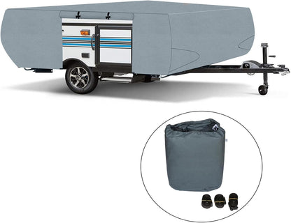 ya 4 8.8.2 Suitable for folding pop-up trailers and RV covers suitable for 16 to 18 feet gray waterproof and tear-resistant