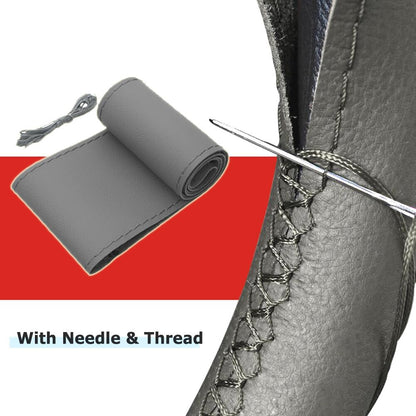 ya 4 8.24 baidi Car Gray Hand Sew Steering Wheel Cover DIY Hand Sewing Leather Covers 15 ¡± NEW