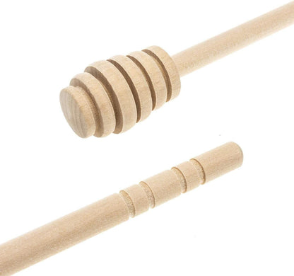 ya 14 9.20 baidi 4 Pieces (6.3 inches) Wooden Honey Stirrer Honey Doo Stick Honey Comb Stick-1