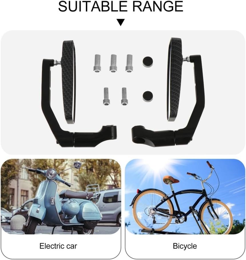 ya 2 8.15 2 Pcs Universal Aluminum Motorcycle Handlebar Rear View Mirrors Side View Mirror