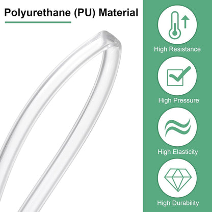 ya 14 9.20 baidi 2Meter Pneumatic Tubing Pipe 2.5x4mm PU Polyurethane Air Compressor Hose Clear-1
