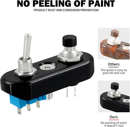 ya 4 8.14 Black for Mini Control Toggle Push Switch ON/OFF Button For Universal 1 Handlebar