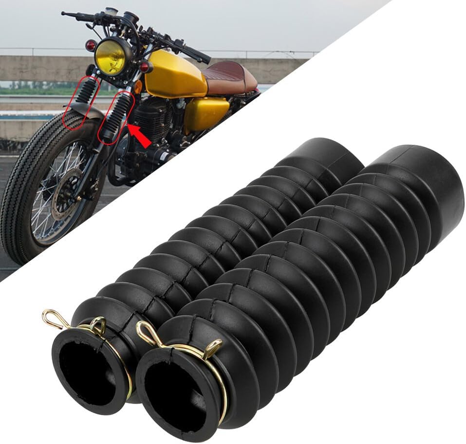 ya 4 8.14 2x Universal Motorcycle Front Fork Shock Boots Dust Cover Protector Rubber