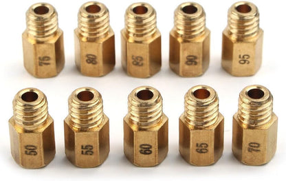 ya 2 8.15 10PCS Carburetor Main Jet Fit VM/TM/TMX AX100 50 55 60 65 70 75 80 85 90