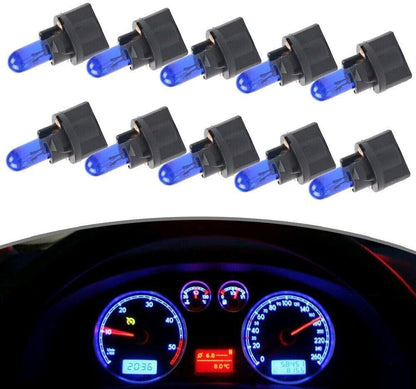 ya 4 8.8 10 Pack Blue T5 SMD Car LED Dashboard Instrument Interior Light Bulbs Accessories 