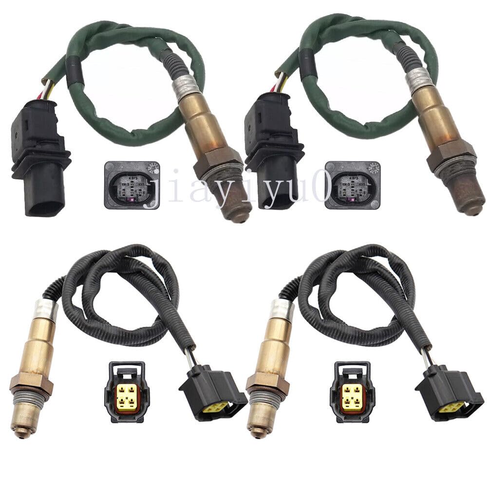 ya 4 8.8 4PCS Oxygen O2 Sensor 1&2 for 2008-2009 for Mercedes-Benz C230 V6 2.5L Upper+Lower