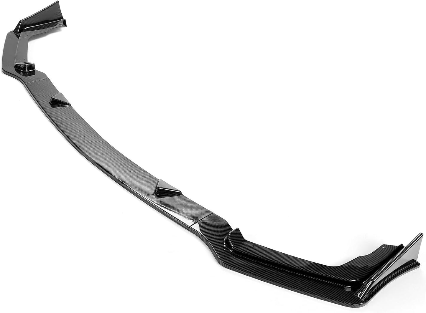 ya 2 8.15 For 14-17 for Infiniti Q50 Sport 4DR Carbon Fiber Style 3PC Front Bumper Lip Spoiler