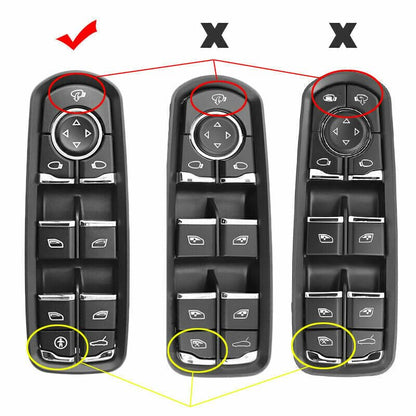 ya 6 8.24 baidi Front Window Control Switch Button Fits 11-19 for Porsche Cayenne 11-16 for Panamera 