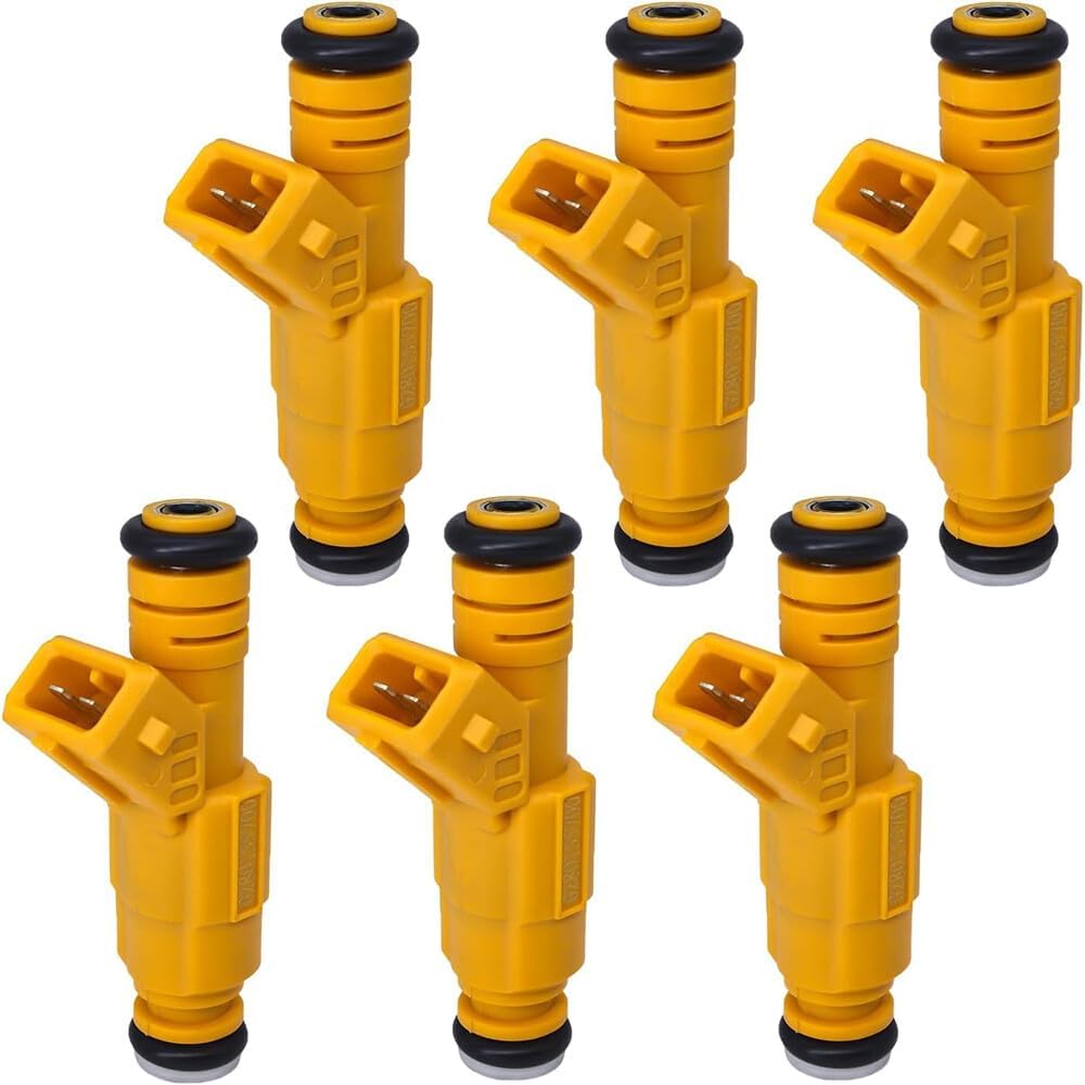 ya 10 9.16 baidi 6 Fuel Injectors For 1987-1998 for Jeep Cherokee 4.0 0280155710 EV1 4 Hole